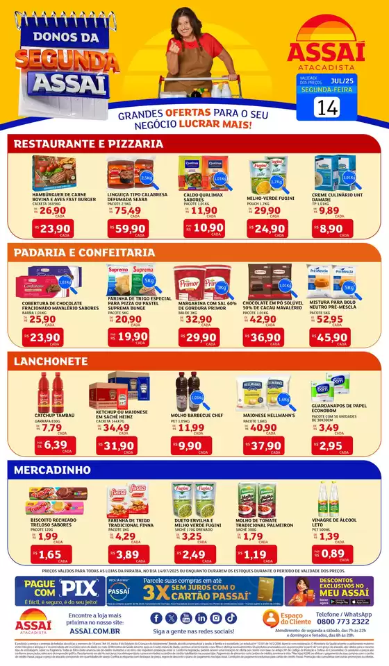Catálogo Assaí Atacadista em Cabedelo | Ofertas e promoções atuais | 2025-07-14T00:00:00.000Z - 2025-07-16T00:00:00.000Z