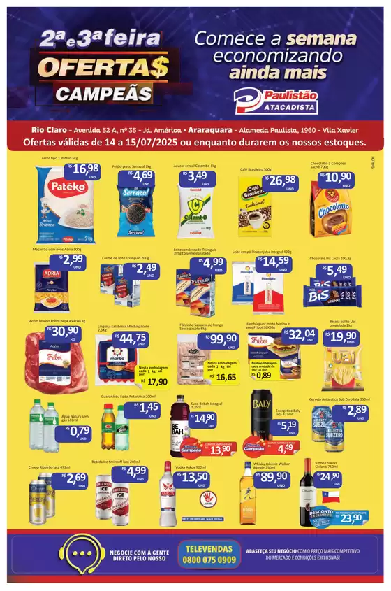 Catálogo Paulistão Atacadista em Rio Claro | Melhores ofertas para compradores econômicos | 2025-07-15T00:00:00.000Z - 2025-07-22T00:00:00.000Z