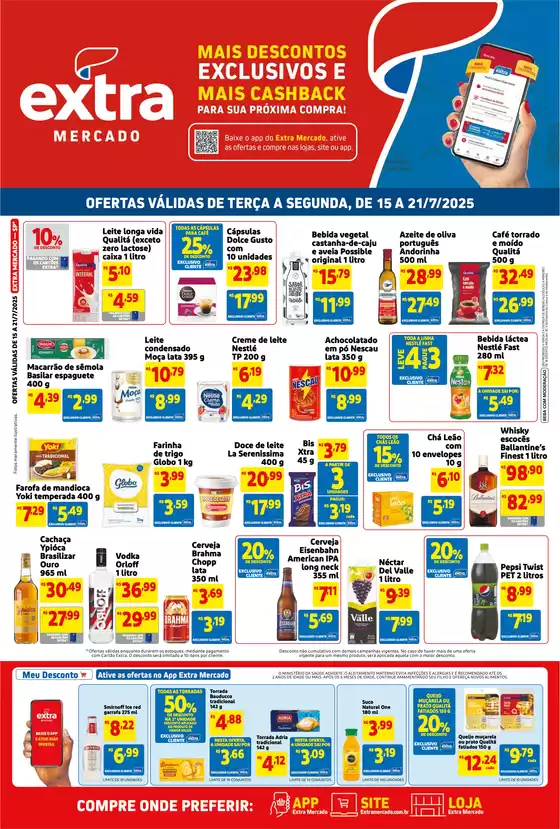 Catálogo Mercado Extra em Guarujá | Ofertas especiais para você | 2025-07-15T00:00:00.000Z - 2025-07-21T00:00:00.000Z