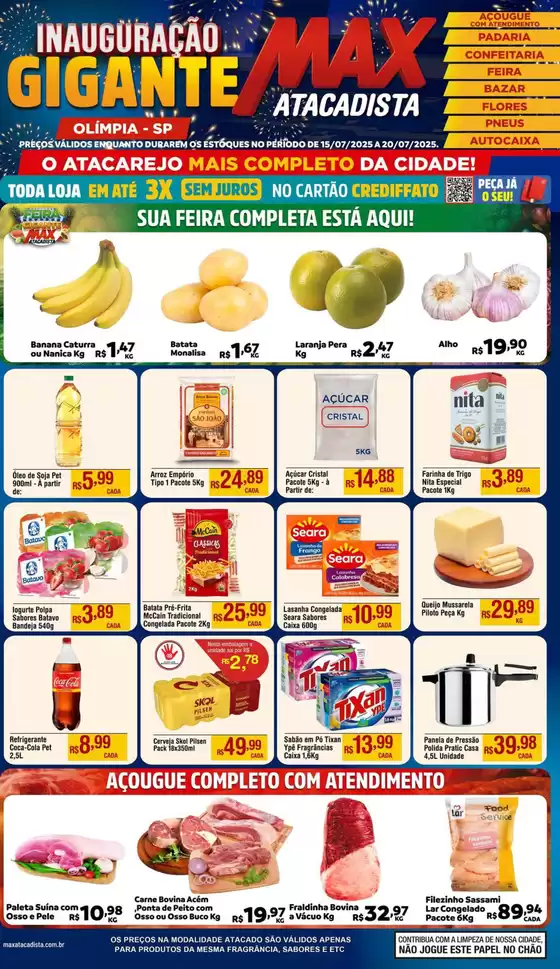 Catálogo Max Atacadista em Piracicaba | Novas ofertas para descobrir | 2025-07-15T00:00:00.000Z - 2025-07-20T00:00:00.000Z