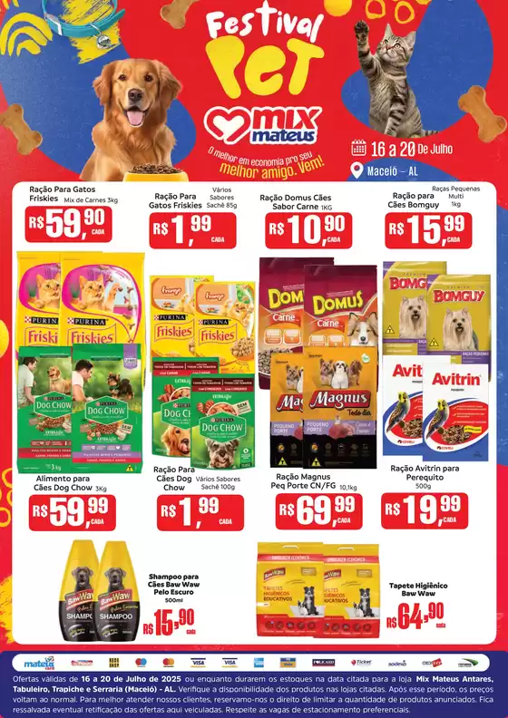Catálogo Supermercados Mateus em Maceió | Festival Pet | 2025-07-16T00:00:00.000Z - 2025-07-20T00:00:00.000Z
