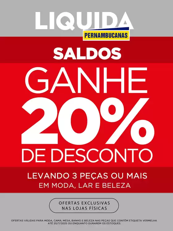 Catálogo Pernambucanas em Quirinópolis | Liquida Pernambucanas | 2025-07-17T00:00:00.000Z - 2025-07-20T00:00:00.000Z