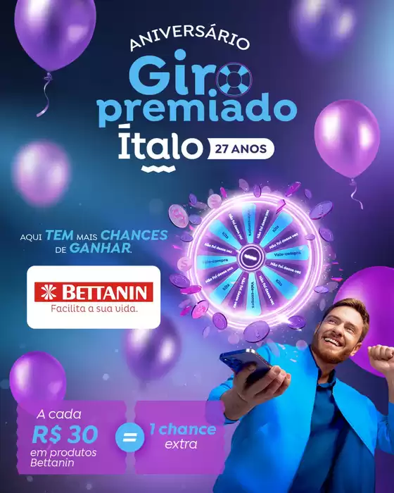 Giro Premiado Aniversário Ítalo 27 Anos