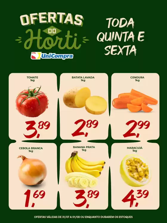 Catálogo Unicompra em Manaus | Ofertas Do HortiFruti | 2025-07-31T00:00:00.000Z - 2025-08-01T00:00:00.000Z