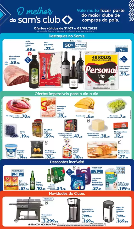 Catálogo Sam's Club em Presidente Prudente | Melhores ofertas para todos os caçadores de pechinchas | 2025-07-31T00:00:00.000Z - 2025-08-03T00:00:00.000Z