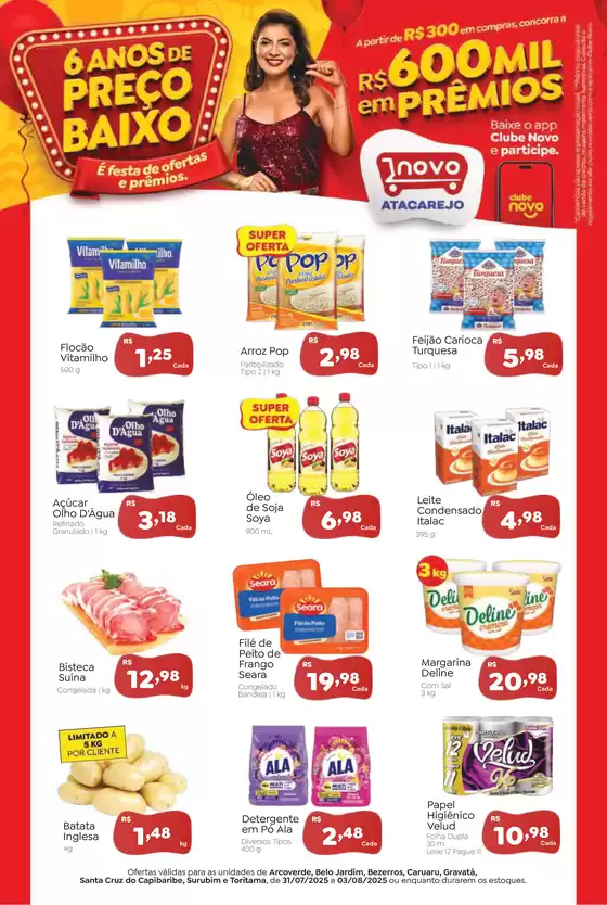 Catálogo Novo Atacarejo em Paulínia | Melhores ofertas para todos os clientes | 2025-07-31T00:00:00.000Z - 2025-08-03T00:00:00.000Z