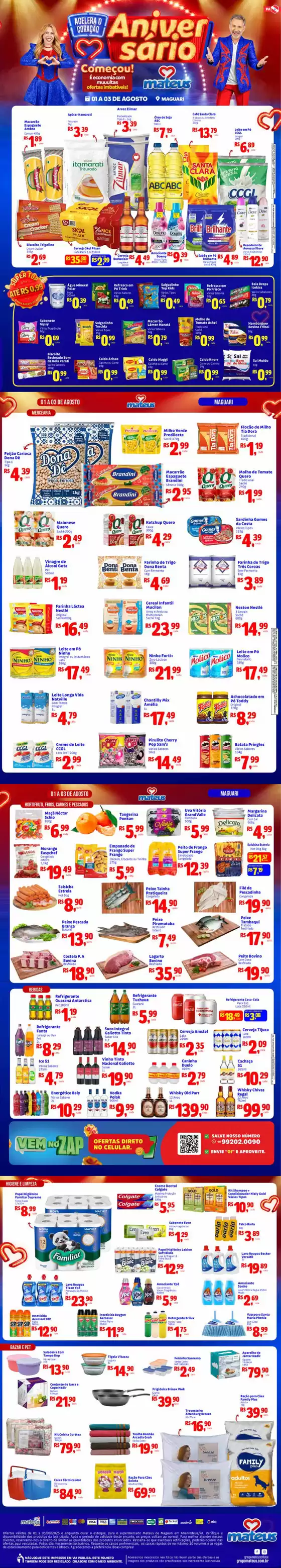 Catálogo Supermercados Mateus em Marituba | Descubra ofertas atraentes | 2025-08-01T00:00:00.000Z - 2025-08-03T00:00:00.000Z