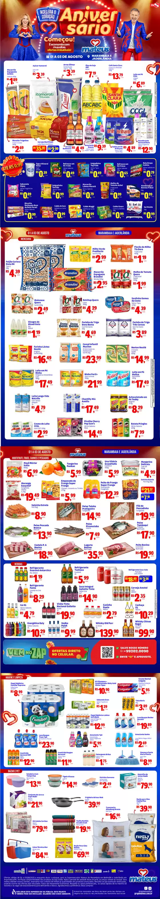 Catálogo Supermercados Mateus em Marituba | Grandes descontos em produtos selecionados | 2025-08-01T00:00:00.000Z - 2025-08-03T00:00:00.000Z