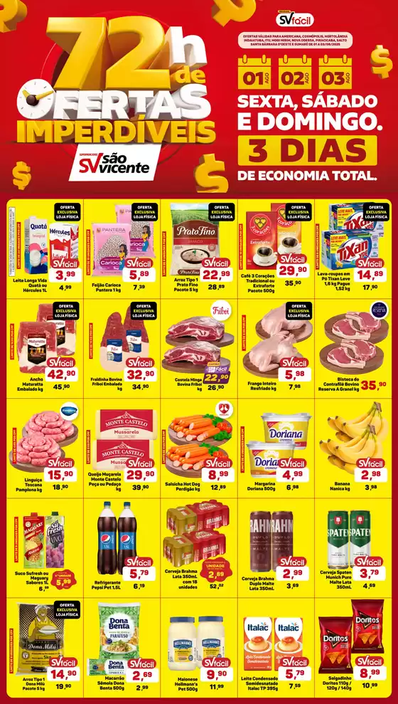 Catálogo Supermercados São Vicente em Hortolândia | Pechinchas e ofertas atuais | 2025-08-01T00:00:00.000Z - 2025-08-03T00:00:00.000Z