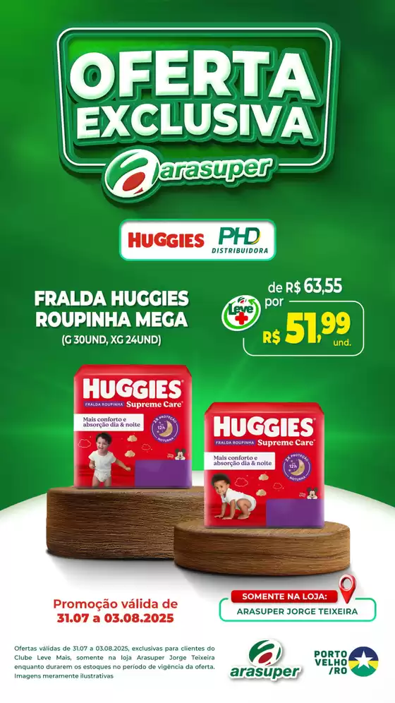 FRALDA HUGGIES PVH