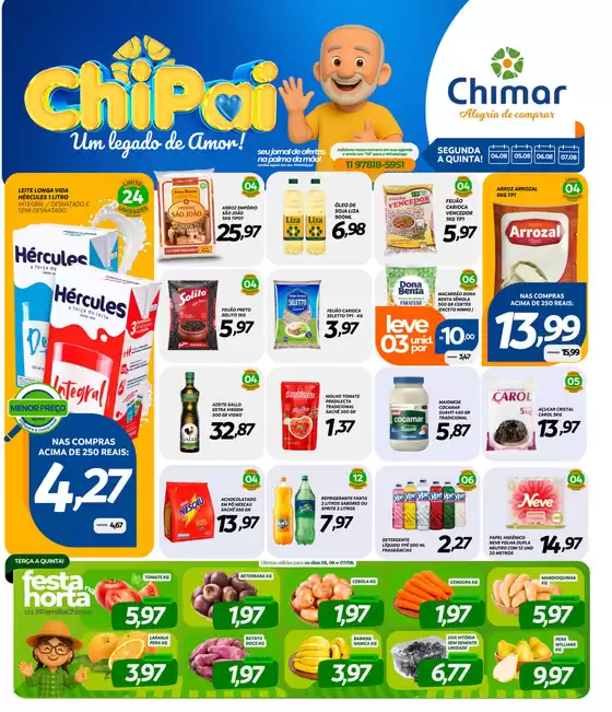Catálogo Chimar Supermercados em Pinhalzinho | Chipai | 2025-08-04T00:00:00.000Z - 2025-08-07T00:00:00.000Z