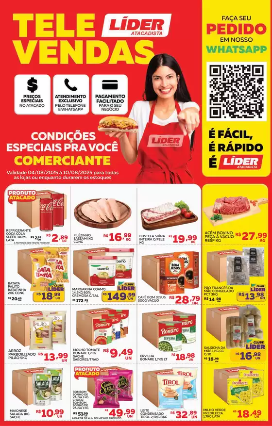 Catálogo Líder Atacadista em Orleans | COMERCIANTE | 2025-08-04T00:00:00.000Z - 2025-08-10T00:00:00.000Z