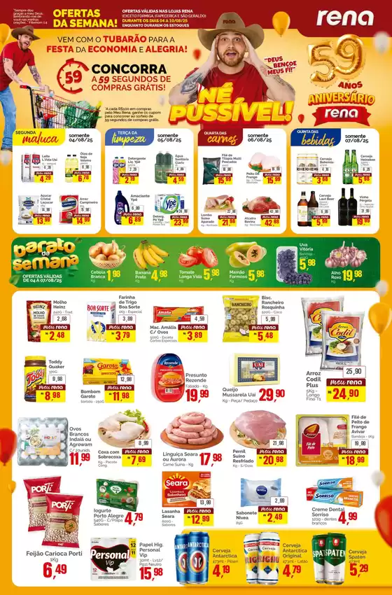 Catálogo Supermercados Rena em Nova Serrana | Encarte Supermercados Rena | 2025-08-05T00:00:00.000Z - 2025-08-10T00:00:00.000Z