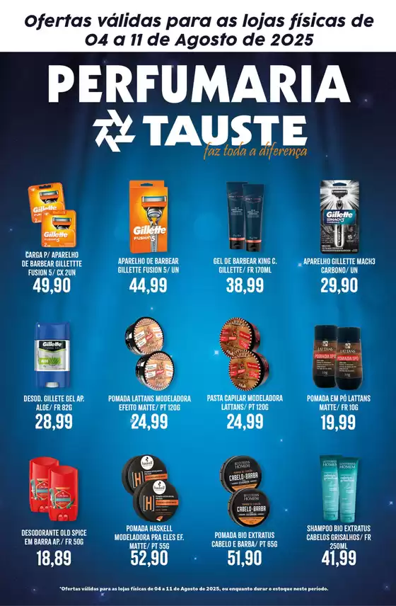 Catálogo Supermercados Tauste em Sorocaba | Ofertas Tauste Especial Perfumaria | 2025-08-04T00:00:00.000Z - 2025-08-11T00:00:00.000Z