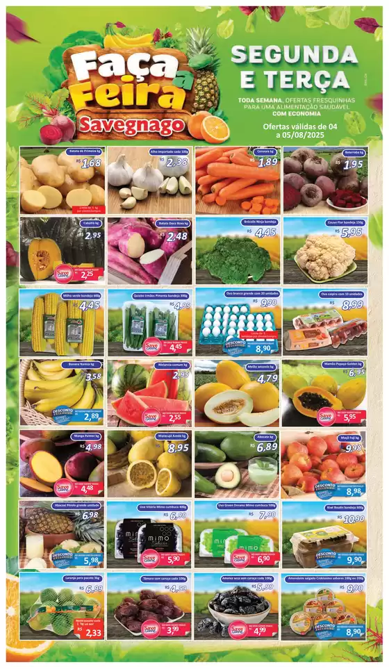 Catálogo Supermercado Savegnago em Leme | Promoções especiais em andamento | 2025-08-04T00:00:00.000Z - 2025-08-05T00:00:00.000Z