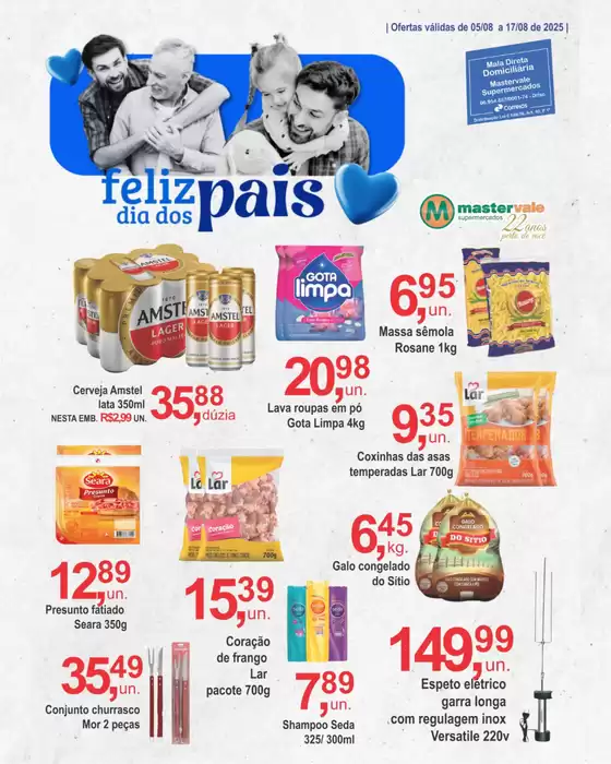 Catálogo Mastervale Supermercados em Paraguaçu | Feliz Dia Das Pais | 2025-08-06T00:00:00.000Z - 2025-08-17T00:00:00.000Z