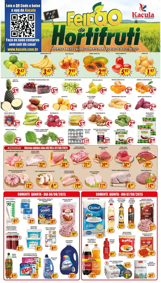 Catálogo Kaçula Supermercados em Taboão da Serra | Ótima oferta para todos os clientes | 2025-08-06T00:00:00.000Z - 2025-08-07T00:00:00.000Z
