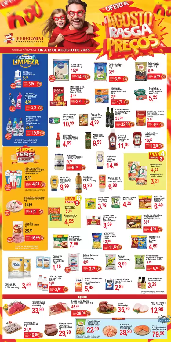Catálogo Federzoni Supermercados em São Francisco do Sul | Ofertas Agosto Rasgo Preços | 2025-08-07T00:00:00.000Z - 2025-08-12T00:00:00.000Z