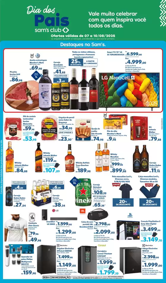 Catálogo Sam's Club em Bom Despacho | Ótima oferta para todos os clientes | 2025-08-07T00:00:00.000Z - 2025-08-10T00:00:00.000Z
