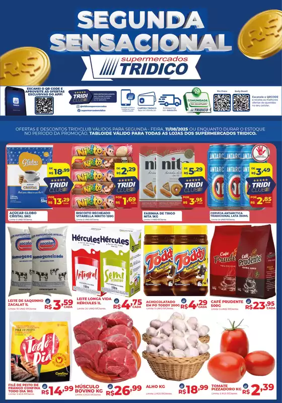 Catálogo Supermercados Tridico em Palmas - PR | Segunda Sensacional | 2025-08-11T00:00:00.000Z - 2025-08-11T00:00:00.000Z