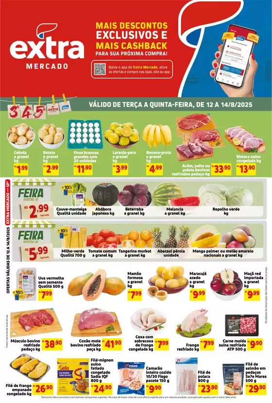 Catálogo Mercado Extra em Bom Conselho | Ótima oferta para todos os clientes | 2025-08-12T00:00:00.000Z - 2025-08-14T00:00:00.000Z