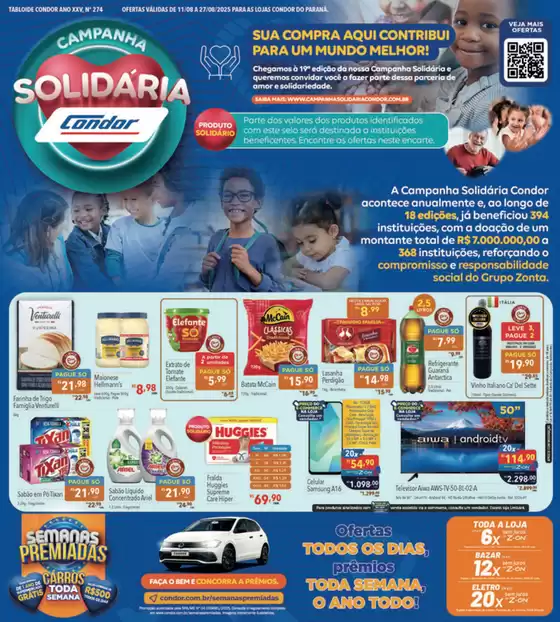 Catálogo Supermercados Condor em Piraquara | Encarte Supermercados Condor | 2025-08-12T00:00:00.000Z - 2025-08-27T00:00:00.000Z
