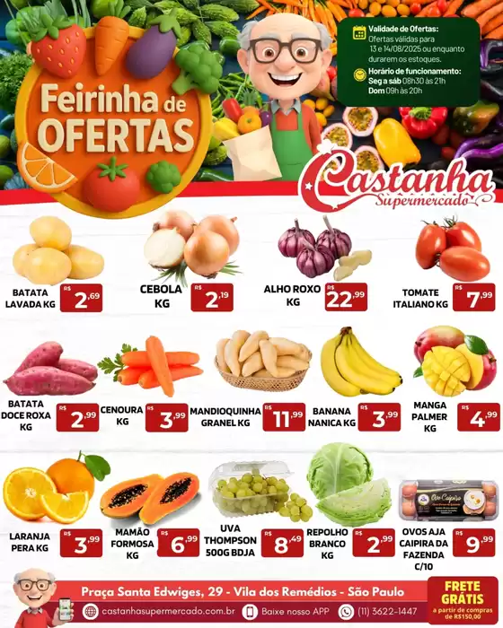 Catálogo Supermercado Castanha em Paraopeba | Melhores ofertas para todos os clientes | 2025-08-13T00:00:00.000Z - 2025-08-14T00:00:00.000Z