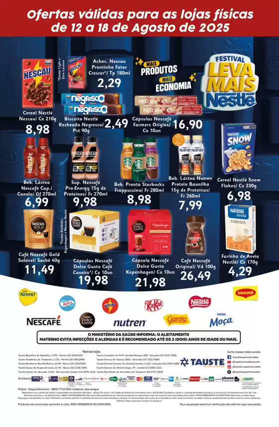 Ofertas Tauste Especial Nestlé