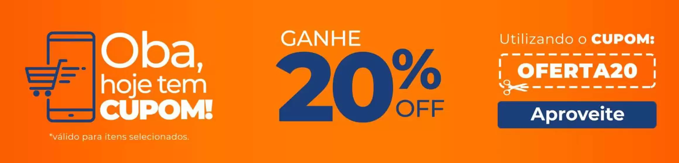 Ganhe 20% off!