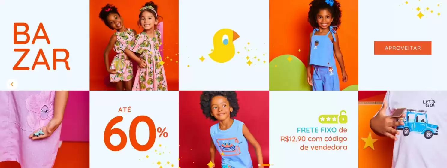 Todo bazar com 60% off!