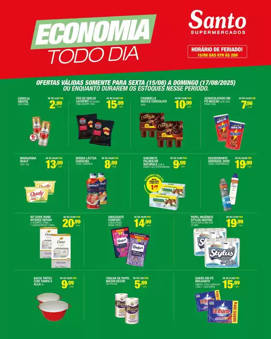 Catálogo Santo Supermercados em São Bernardo do Campo | Encarte Santo Supermercados | 2025-08-15T00:00:00.000Z - 2025-08-17T00:00:00.000Z