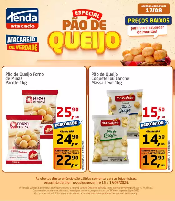 Catálogo Tenda Atacado em Santa Bárbara d'Oeste | PÃO DE QUEIJO | 2025-08-15T00:00:00.000Z - 2025-08-17T00:00:00.000Z