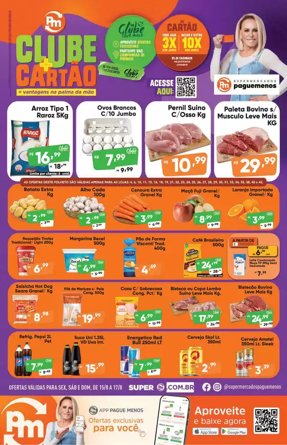 Catálogo Supermercados Pague Menos em Tietê | Ofertas exclusivas somente nesse fim de semana! | 2025-08-15T00:00:00.000Z - 2025-08-17T00:00:00.000Z