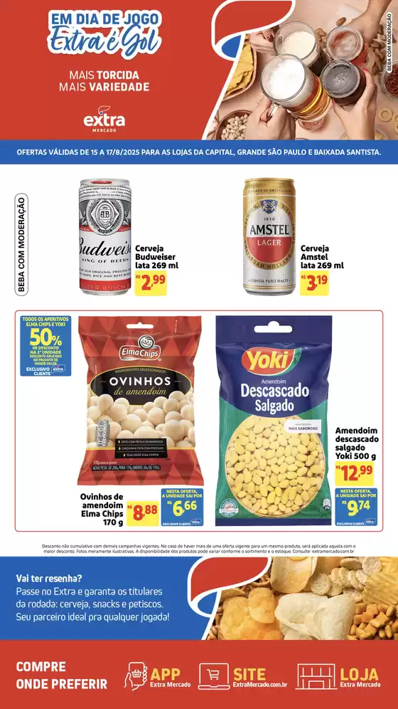 Catálogo Mercado Extra em Guarujá | Ofertas exclusivas | 2025-08-15T00:00:00.000Z - 2025-08-17T00:00:00.000Z
