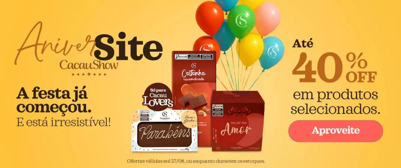 Aniversite Cacau Show