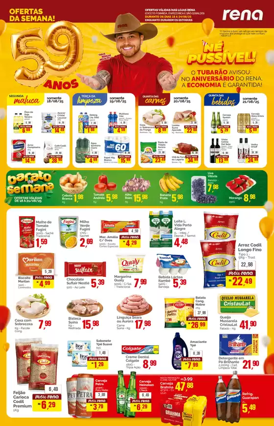 Catálogo Supermercados Rena em Divinópolis | Encarte Supermercados Rena | 2025-08-18T00:00:00.000Z - 2025-08-21T00:00:00.000Z