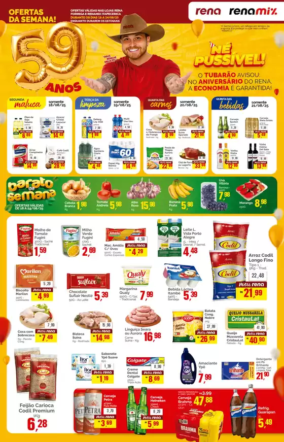 Catálogo Supermercados Rena em Divinópolis | Ofertas especiais para você | 2025-08-18T00:00:00.000Z - 2025-08-24T00:00:00.000Z