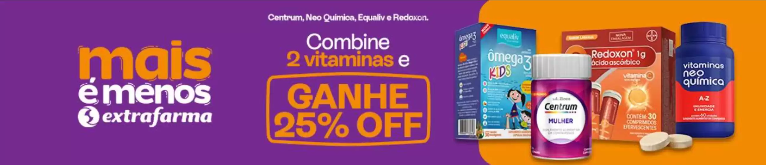 Catálogo Extrafarma em Aquidauana | Combine 2 vitaminas e GANHE 25% off! | 2025-08-21T00:00:00.000Z - 2025-09-02T00:00:00.000Z