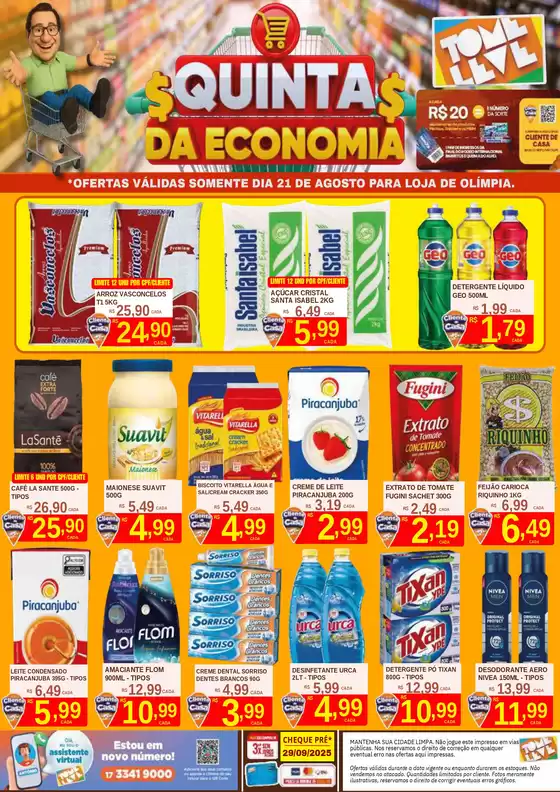 Catálogo Tome Leve em Uruaçu | Melhores ofertas para todos os caçadores de pechinchas | 2025-08-21T00:00:00.000Z - 2025-08-21T00:00:00.000Z