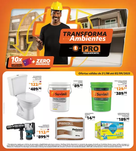 Catálogo Telhanorte em Palmeira | Pechinchas e ofertas atuais | 2025-08-21T00:00:00.000Z - 2025-09-03T00:00:00.000Z