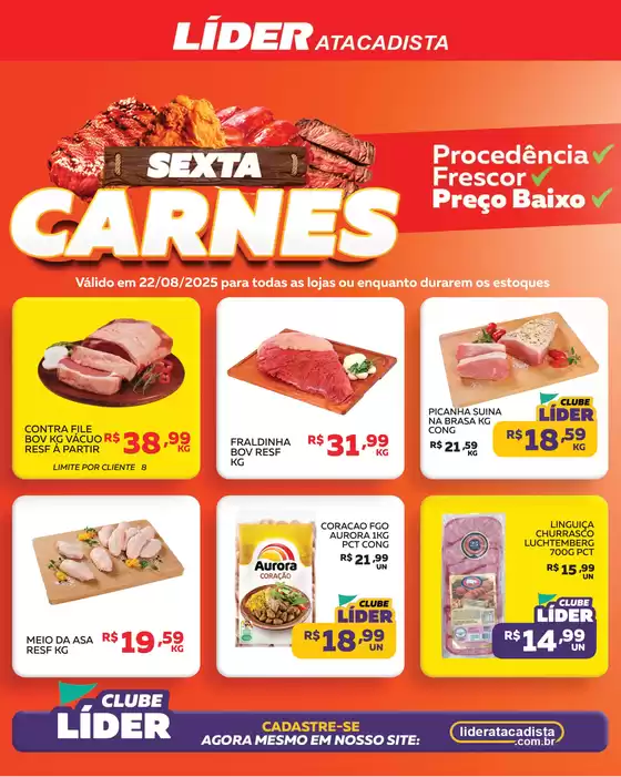 Catálogo Líder Atacadista em Itambacuri | SEXTA DAS CARNES | 2025-08-22T00:00:00.000Z - 2025-08-22T00:00:00.000Z