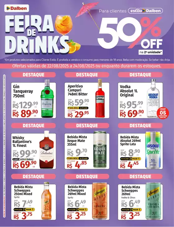 Catálogo Supermercado Dalben em Campinas | Feira de Drinks | 2025-08-22T00:00:00.000Z - 2025-08-24T00:00:00.000Z