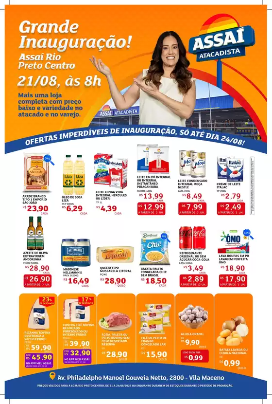 Catálogo Assaí Atacadista em Chalé | PREÇOS VÁLIDOS PARA A LOJA RIO PRETO CENTRO  | 2025-08-22T00:00:00.000Z - 2025-08-24T00:00:00.000Z