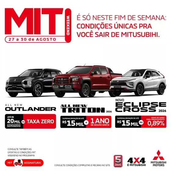 Catálogo Mitsubishi | Ofertas especiais atraentes para todos | 2025-08-27T00:00:00.000Z - 2025-08-30T00:00:00.000Z