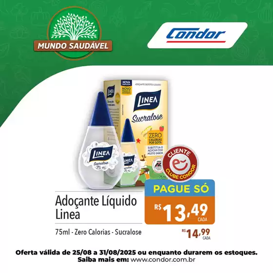 Catálogo Supermercados Condor em Curitiba | Supermercados Condor Mundo Saudável | 2025-08-26T00:00:00.000Z - 2025-08-31T00:00:00.000Z