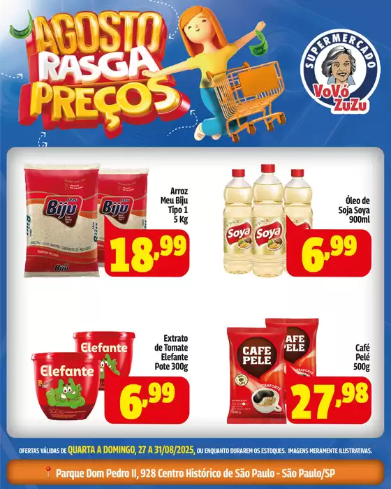 Agosto Rasga Preços