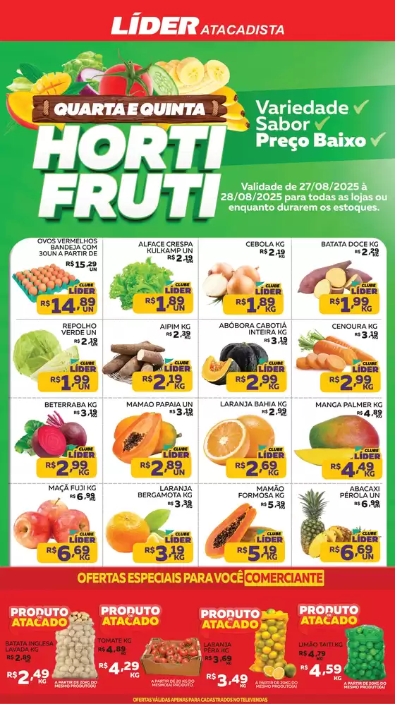 QUARTA E QUINTA DO HORTIFRÚTI
