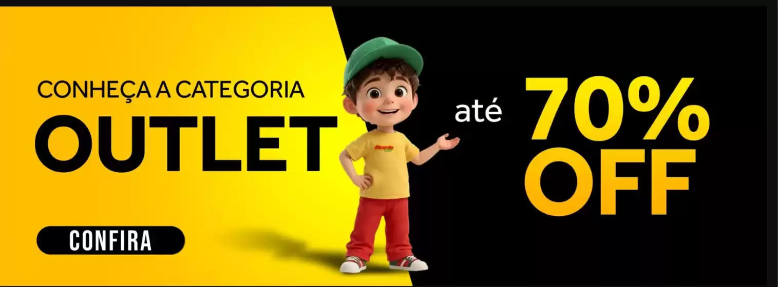 COnheca a categoria outlet ate 70% off!