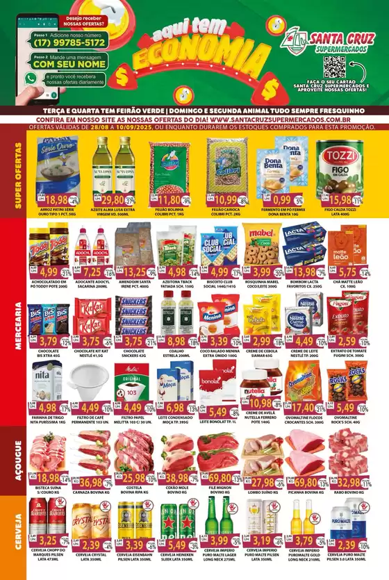 Catálogo Santa Cruz Supermercados em Xaxim | Aqui Tem Economia | 2025-08-28T00:00:00.000Z - 2025-09-10T00:00:00.000Z