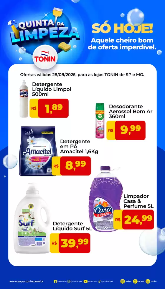 Catálogo Tonin Superatacado em São Carlos | OFERTAS PRODUTOS DE LIMPEZA | 2025-08-28T00:00:00.000Z - 2025-08-28T00:00:00.000Z